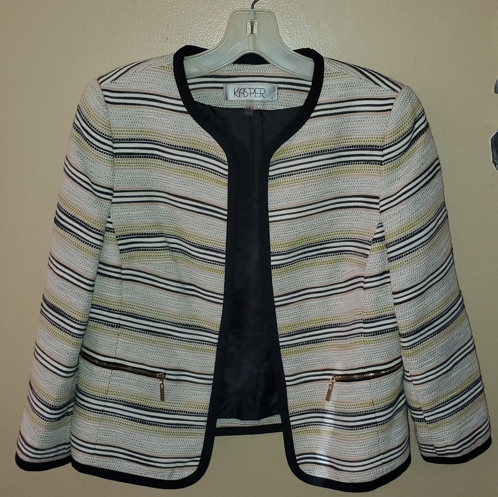 Kasper Striped Jacket - image 5